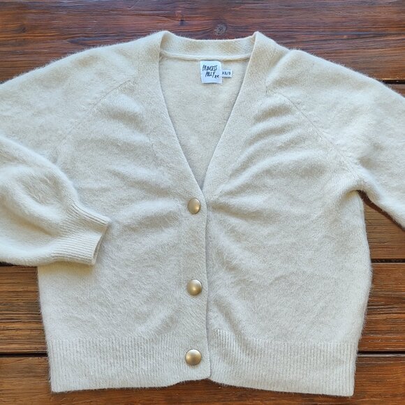 Princess Polly 'Oh So Soft Wool Cardigan V-Neck Boho Balloon Sleeves XS/Small - Picture 7 of 10